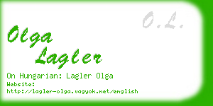 olga lagler business card